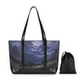 thumbnail image 7 of FORMRS Canvas Laptop Tote Bag for Women with 15.6" Computer Compartments Shoulder Handbag, Moonlight Mountain, 7 of 7