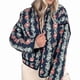 thumbnail image 3 of Chaqueta Acolchada Corta con Estampado Floral Vintage para Mujer, Chaqueta Corta Abierta Al Frente, Ropa de Abrigo Flores Azul Oscuro L, 3 of 10