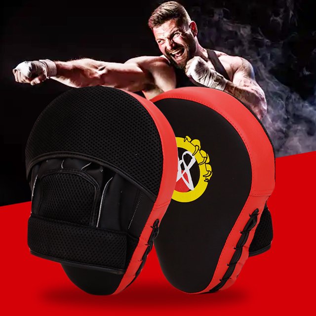 Objetivo de mano de boxeo curvo, almohadilla de patada de mano de lucha de cuero PU, resistente al desgaste, equipo de entrenamiento deportivo de objetivo de mano de Taekwondo