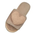 thumbnail image 3 of Wovix Women's Slippers Indoor Soft Fuzzy Shoes With Slip Sole Comfortable Home Footwear Open Toe Slippers Wool-Like Lined For Daily Relaxation, 3 of 3