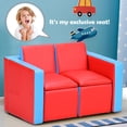 thumbnail image 3 of Kids Sofa Couch Armrest Chair Double Seats with Storage Space Red, 3 of 5