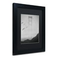 thumbnail image 3 of Trademark Fine Art "Golden Gate Pier and Birds I" Canvas Art by Moises Levy Black Matte, Black Frame, 3 of 5