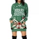 thumbnail image 2 of Otoño e Invierno mujer Casual Navidad impreso manga larga Sudadera con capucha vestido suelto jersey linterna Falda corta 2024, 2 of 4