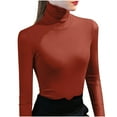 thumbnail image 2 of AXXD Basic Dressy Blouses for Women Summer 2024 Ladies Solid Color Long Sleeve Short Shirt Blouse Tops, 2 of 3
