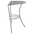 thumbnail image 3 of SAFAVIEH Genson Outdoor Patio Semi Circle End Table, Antique Blue, 3 of 11