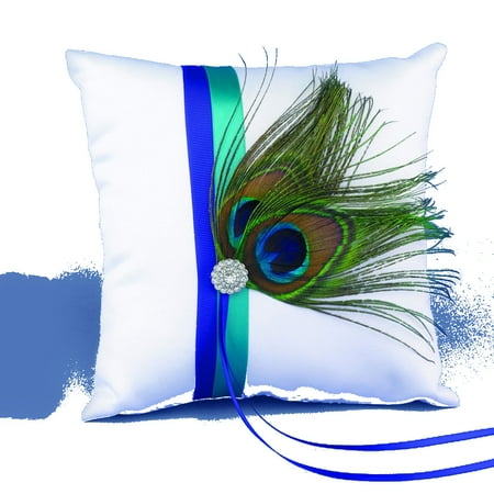 Peacock Plume Pillow - Perfect Wedding Gift