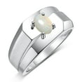 thumbnail image 6 of RYLOS Men's Rings 14K White Gold Ring Classic Solitaire 7X5MM Oval Shape Gemstone Designer Band Opal October Birthstone Rings For Men Size 12, 6 of 7
