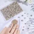 thumbnail image 3 of 1 Box 480Pcs 6 Sizes Clear Sew on Rhinestones Glass Sew on Crystals 3/4/5/6/7/8mm Square Gems Flatback Prong Claw Crystals with Iron Base, 3 of 7