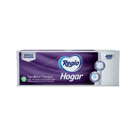Servilletas Regio premium hogar 400 pzas