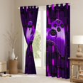 thumbnail image 3 of Feelyou Purple Game Controller Blackout Curtains Set of 2 (52x84 Each), Neon Honeycomb Abstract Window Curtains, Teens Kids Boys Girls Curtains and Drapes, Curtains and Drapes Decor, 3 of 6