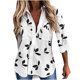 thumbnail image 1 of Camisas Para Mujer Moda Casual Casual Solapa Manga Larga Impreso Camisa de Un Solo Pecho Top Odeerbi ODB125114, 1 of 8