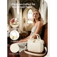 thumbnail image 4 of Large Bible Cover Case for Women with Shoulder Strap,Durable Carrying Case for Church Bible Bag Ideal Christian Gifts for Women,Ivory, 4 of 7