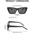 thumbnail image 7 of FEISEDY Square Cat Eye Sunglasses Vintage Cateye Frame UV400 Protection Sunglasses B2719, 7 of 7