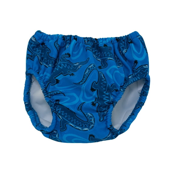 SunBusters Boy's Reusable Swim Diapers, Sky Blue Croc, 2XL