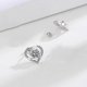 thumbnail image 2 of Pendientes de botón con forma de corazón de plata esterlina S925, chapados en oro blanco, hipoalergénicos, con circonita cúbica, para niñas y mujeres, regalos A107-790, 2 of 3