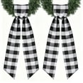 thumbnail image 5 of 2 Pack Wreath Sash for Front Door Wreath Sash Plaid Sashes Yard Doorway Indoor Outdoor Wall Ribbon Bow Home Decor, 5 of 5