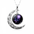 thumbnail image 4 of Collar de luna nueva para mujer, diseño clásico, aleación de cristal indecolorable, longitud Total de 19,7 pulgadas, para fiesta, cumpleaños y aniversario, 4 of 10