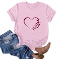 thumbnail image 5 of EchfiProm Womens Shirts Love Heart Graphic Tee Valentine Pink Cute Casual Valentine Day Tops for Adult, 5 of 5