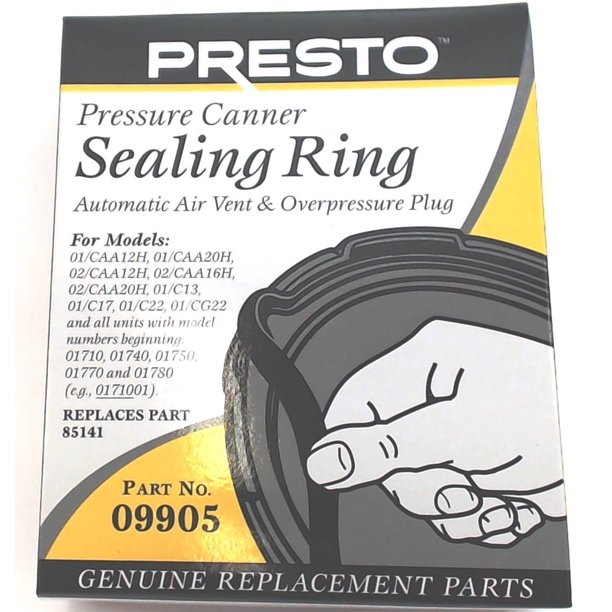 09905, Pressure Cooker Sealing Ring Gasket Fits Presto 01/CAA12H Models