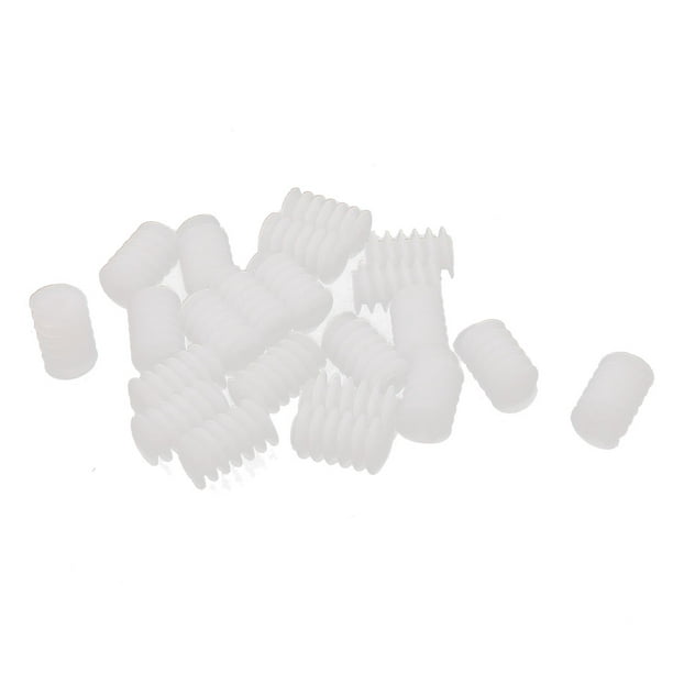 20 Pcs 2mm Hole 6mmx10mm Plastic Worm Gear for DIY Toy Motor Reduction Box
