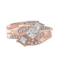 thumbnail image 2 of Nuyoaher Rings That Don'T Tarnish Diamond Set Women's Wedding Engagement Ring Gold Rose Gold Imitation Diamond Zircon Ring Rings For Women, 2 of 9