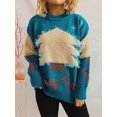 thumbnail image 4 of Suéteres navideños de otoño e invierno para mujer, suéteres casuales de manga larga de punto, suéteres básicos para mujer, camisetas de moda, ropa, 4 of 5