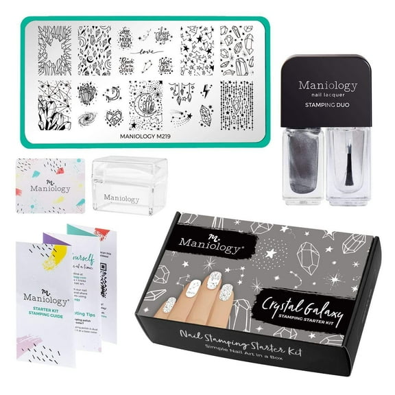 Maniology Crystal Galaxy: Space-Themed Nail Stamping Starter Kit Bundle