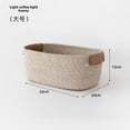 thumbnail image 1 of Eco-Friendly Large Cotton Rope Storage Basket in Light Brown - Modern Simple Design Organizer for Books, Toys, Clothes & Home Clutter, Versatile Tidy Solution for Desktop & Living Spaces, Affordable, 1 of 6