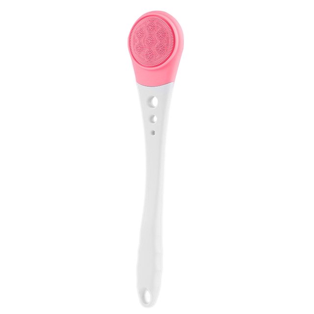 Vogacara Cepillo eléctrico para ducha IPX7, herramienta de limpieza de cuerpo trasero resistente al agua, 3 engranajes, cepillos de masaje Cuerpo del baño Rosado