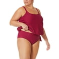 thumbnail image 2 of Terra and Sky Women's Plus Solid Tankini, 2 of 6