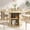 Natural, variant on Farmhouse 47" Fluted Round Dining Table with Storage, Wood Grain, Natural