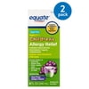 (2 pack) (2 Pack) Equate Children's Allergy Relief Dye-Free Grape Suspension, 8 Oz