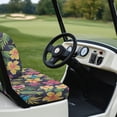 thumbnail image 4 of Binienty 2-Piece Golf Cart Seat Covers Towel/Blanket Tropical Hibiscus Floral Golf Cart Seat Covers 2 Passenger Compatible with EZGO & Club Car, 4 of 8