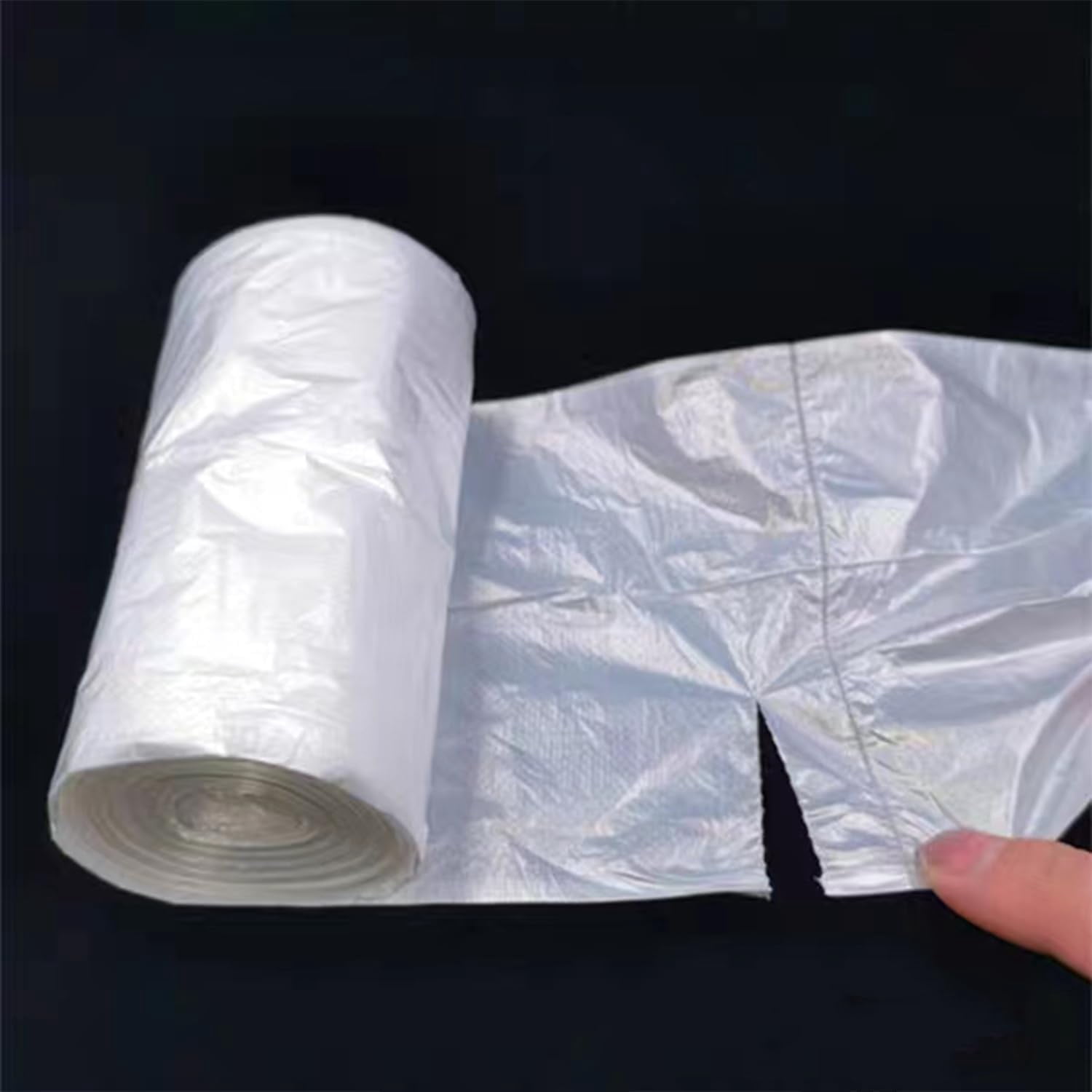Kitchen Trash Bags, Disposable Garbage Bags 5 Rolls/250PCS, Trash Bags for Home/Office/Kitchen/Bathroom, Small Trash Bags, Clear,17"(L) * 17"(W)