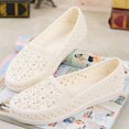 thumbnail image 2 of Verano Transpirable Malla Bean Home Verano Sandalias Planas Mujer Zapatos De Trabajo De Mediana Edad Zapatos Blancos, 2 of 5