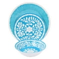 thumbnail image 4 of Elama Telly 12 Piece Melamine Dinnerware Set in Teal, 4 of 8