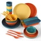 thumbnail image 3 of Vajilla de paja, cuenco de plástico creativo para sopa, plato, taza, juego de vajilla portátil para exteriores con cuchillo, tenedor y cuchara, palillos, 3 of 6