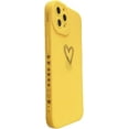 thumbnail image 3 of for iPhone 12 Pro Max Case 6.7",Side Back Cute Plated Love Heart with Anti-Fall Lens Cameras Cover Protection Soft TPU Shockproof Anti-Fingerprint Phone Cases for Women Girls Men Yellow, 3 of 10
