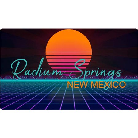 

Radium Springs New Mexico 4 X 2.25-Inch Fridge Magnet Retro Neon Design