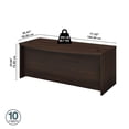 thumbnail image 5 of Pemberly Row 72W x 36D Bow Front Desk in Black Walnut - Engineered Wood, 5 of 7