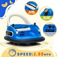 thumbnail image 5 of 12V Bumper Car Ride on with Remote Control, Toddler Boy Toys Age 3-5 with Anti-Collision Padding, Riding Toys 3-5 with Safety Belt, 360° Spin Ride on Toys with LED Lights, Bluetooth, Dark Blue, 5 of 7