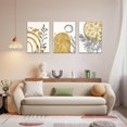 thumbnail image 3 of Boho Wall Decor Aesthetic Canvas Wall Art for Bedroom,Black Gold Beige Aesthetic Wall Decor for Home Office,Living Room,Bathroom,Geometric Nature Mid Century Modern Wall Art Boho Decor 12"x16", 3 of 6