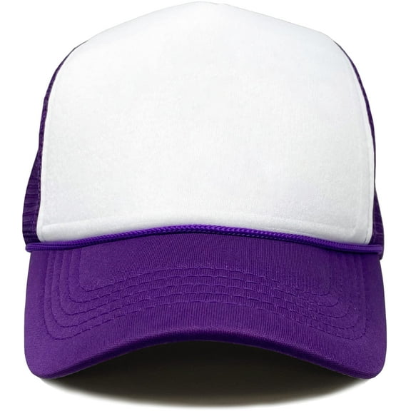 Snapback Trucker Hat - White/Purple