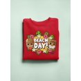 thumbnail image 3 of Beach Day - Hawaiian Island Fun Graphic Women's Sweatshirt, 3 of 4