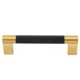 thumbnail image 2 of Stone Harbor Hardware Urban Cabinet Pull, 96 Millimeters, Matte Black with Satin Brass Ends, 2 of 3