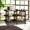 thumbnail image 3 of Costway Table Console 3 Niveaux 59 Pouces avec Rangement Table d'Entrée en Bois Noyer Brun, 3 of 9