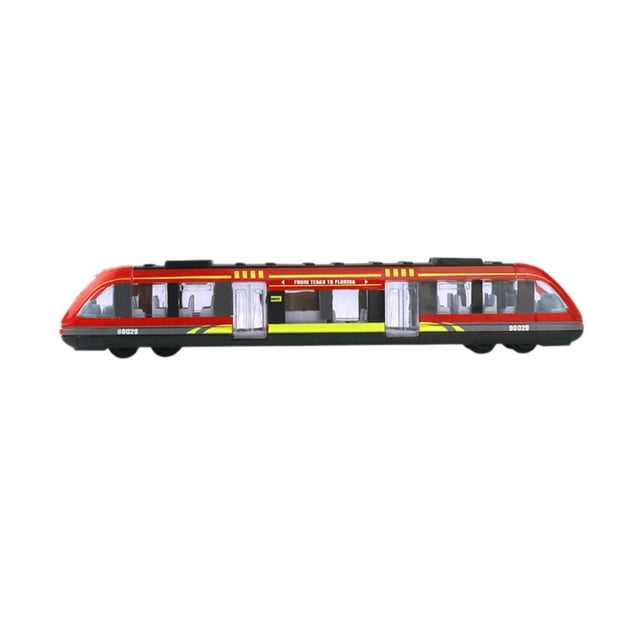 Alloy Train Toy Push And Go Mechanism Durable ABS Metal Model For Kids 17cm Realistic Detailing In White Red Blue
