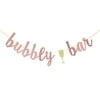 Bubbly Bar Banner -Bridal Shower/Engagement/Bachelorette/Lingerie Party/Mimosa Bar Party Decorations, Rose Gold