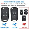 thumbnail image 4 of for Chevy Key Fob Cover Case with Keychain for Chevrolet Buick Camaro Cruze Equinox Malibu Impala Spark Sonic GMC, 4 of 6
