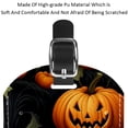 thumbnail image 4 of Square 2Pack PU Leather Halloween Pumpkin Cruise Luggage Tag with Privacy Cover and Name ID Tag for Travel Handbags Backpacks Luggage Tags, 4 of 6